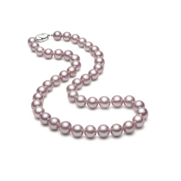 6.5-7.0mm AAA runde lavendel Süßwasserperlen Kette