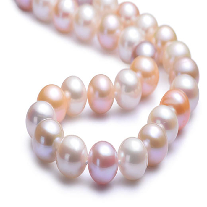 8.0-8.5mm AAA runden multicolor Süßwasserperlen Kette – Bild 2