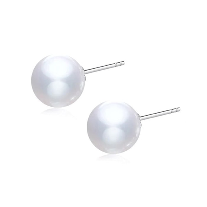9.0mm AAA runde Australische weiße Südsee Perlenohrstecker