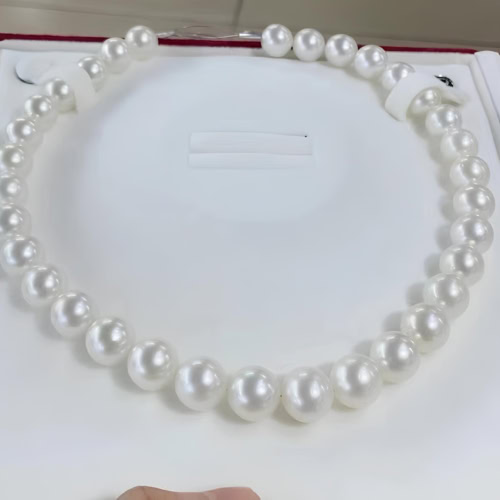 australische weiße Südsee echte Damen Perlenkette