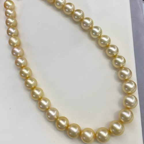 echte Südsee gold perlenkette damen