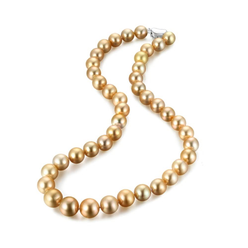 echte gold Südsee Perlenkette Damen