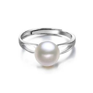 Silberring mit Perle Süßwasserperle Ring Silber