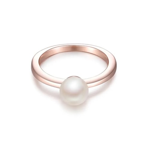 Gold Ring mit Perle modern