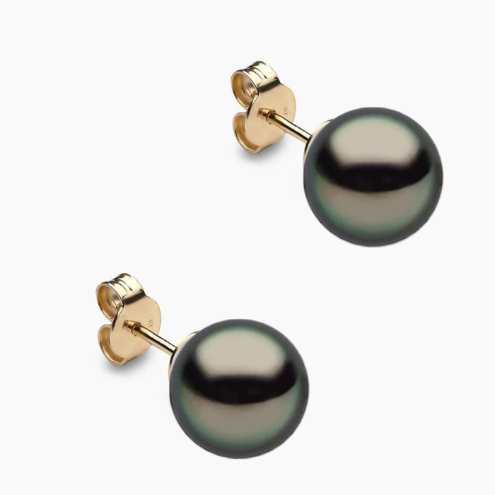Tahiti Perlen Ohrstecker 11mm 18K Gelb Gold