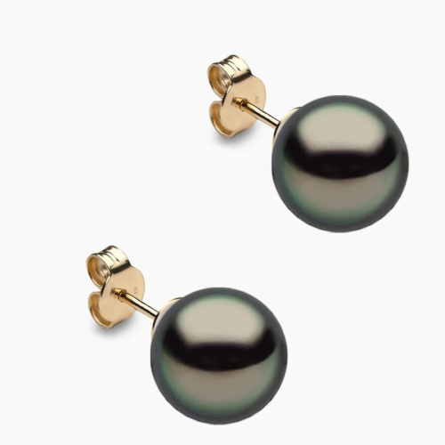 Tahiti Perlen Ohrstecker 12mm 18K Gelb Gold