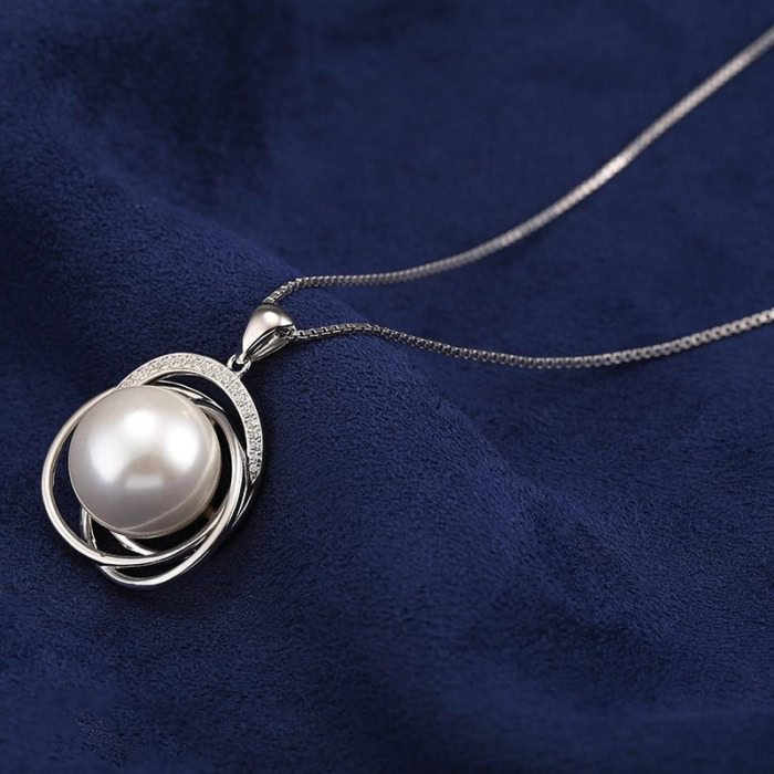 Gold kette mit perlenanhänger