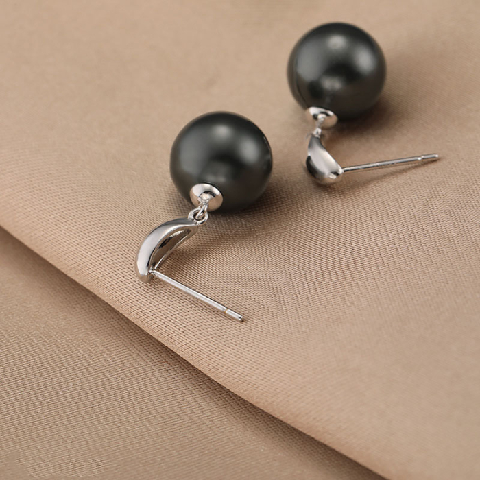 8.0mm AAA runde Tahiti Perlen Ohrstecker – Bild 7