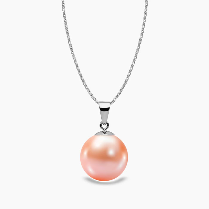Süßwasser Perle Anhänger11mm Pink-n