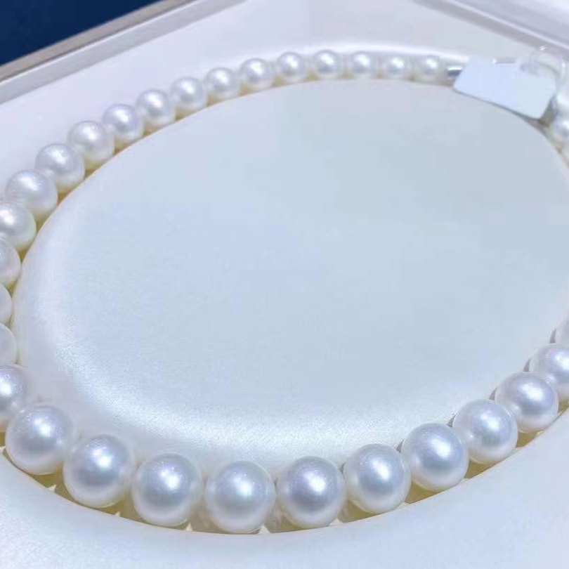 9.0-12.0mm AAA australische weiße Südseeperlenkette – Bild 5