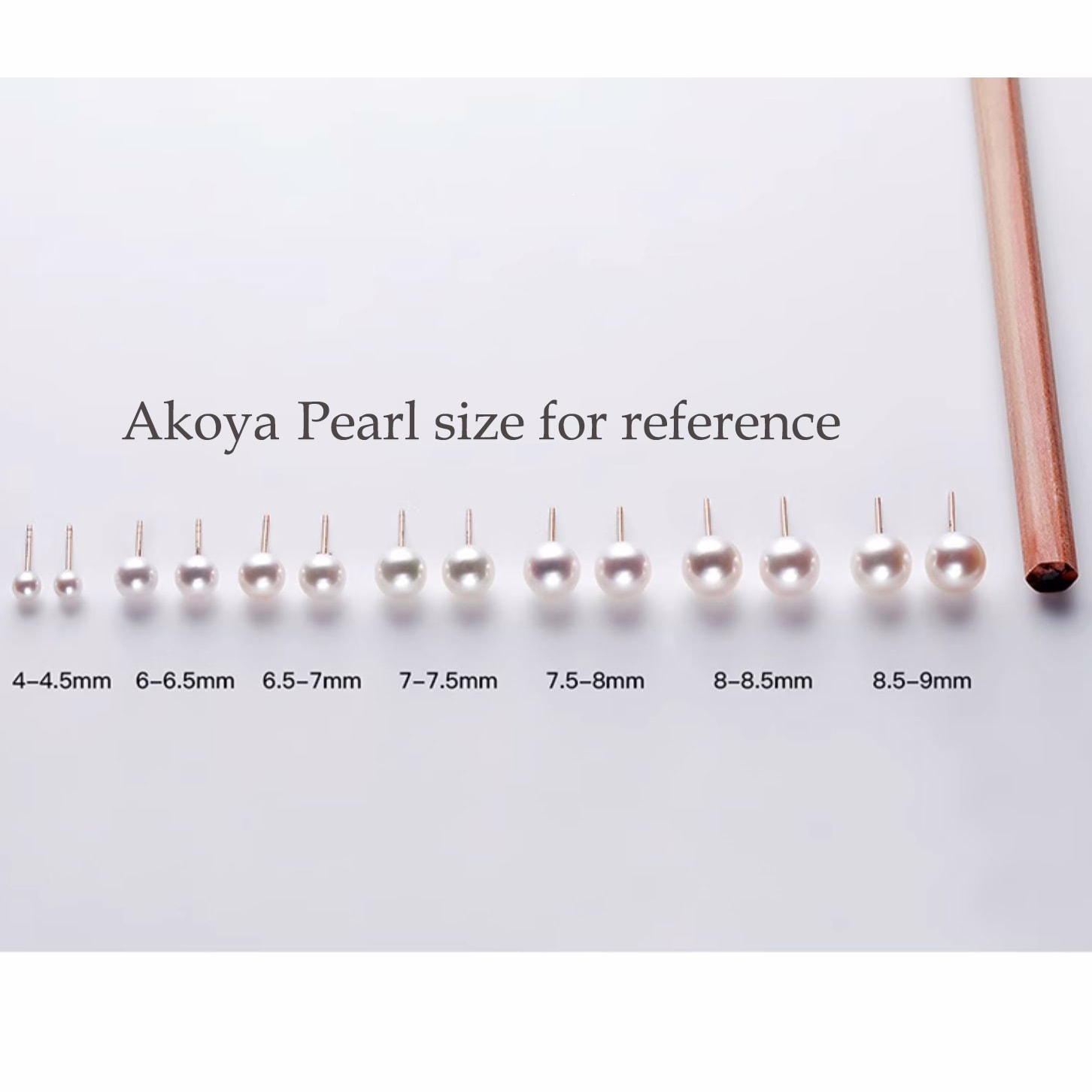 Perlenstecker aus Akoya-Perlen in verschiedenen Größen