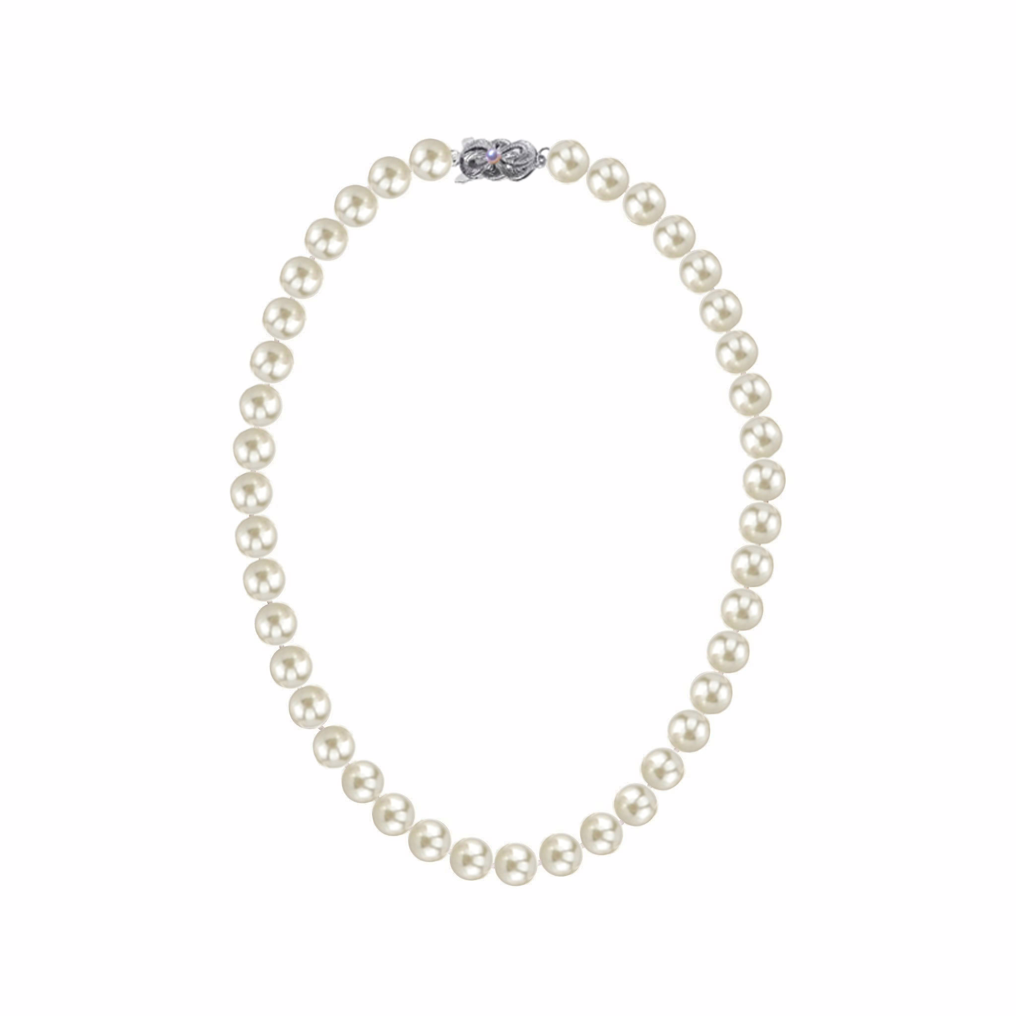 Akopa Perlenkette -8.5-9.0-Silber-925-B