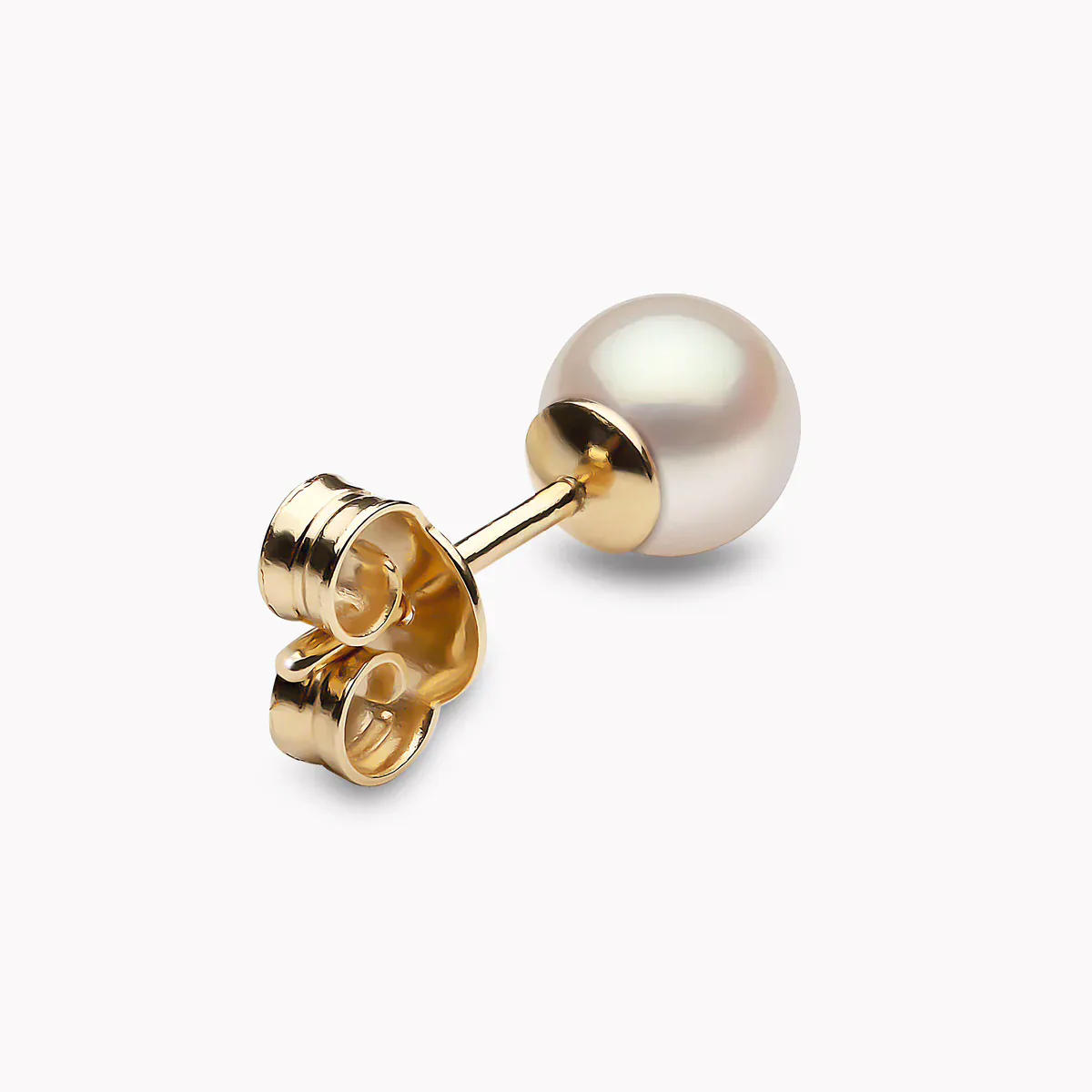 5,0-5,5mm AAA runde weiße Akoya Perlenohrstecker – Bild 7