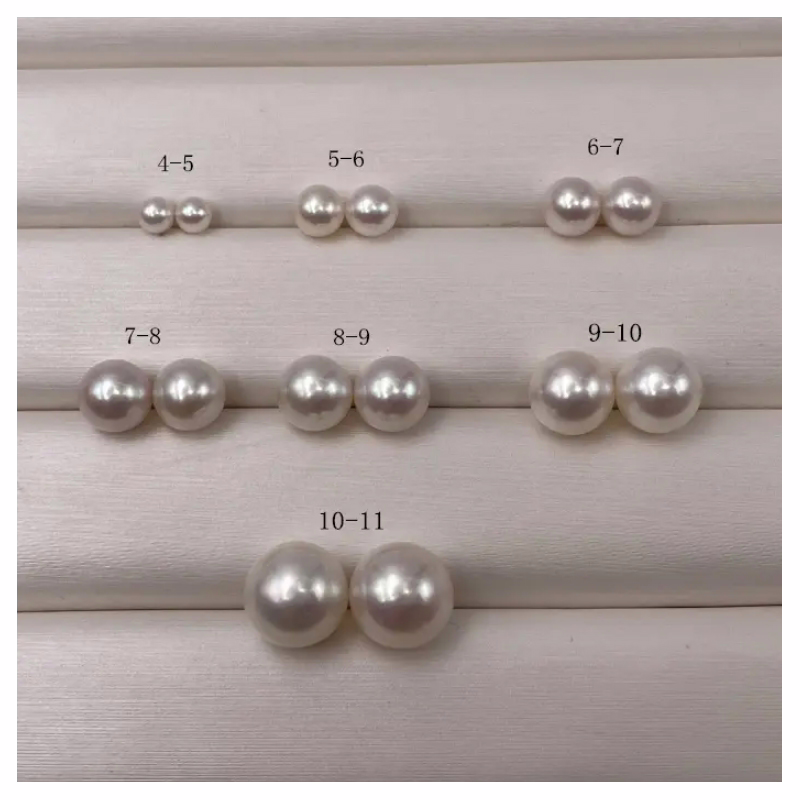 7.0mm AAA runde weiße Süßwasser Perle Anhänger – Bild 3
