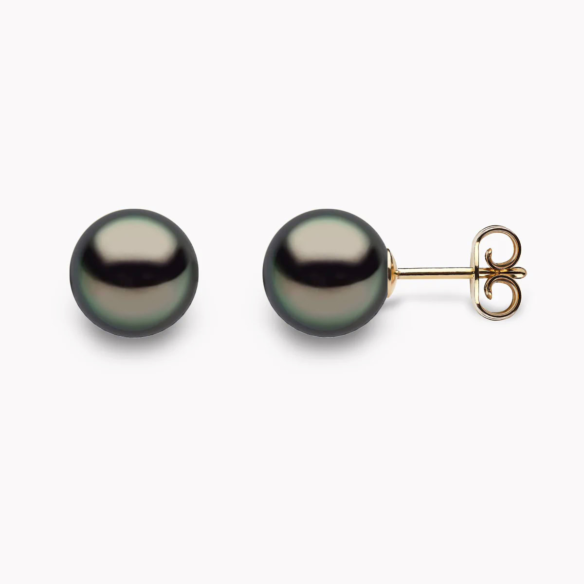 Tahiti Perlenohrstecker 8-9mm 18K Gelb Gold