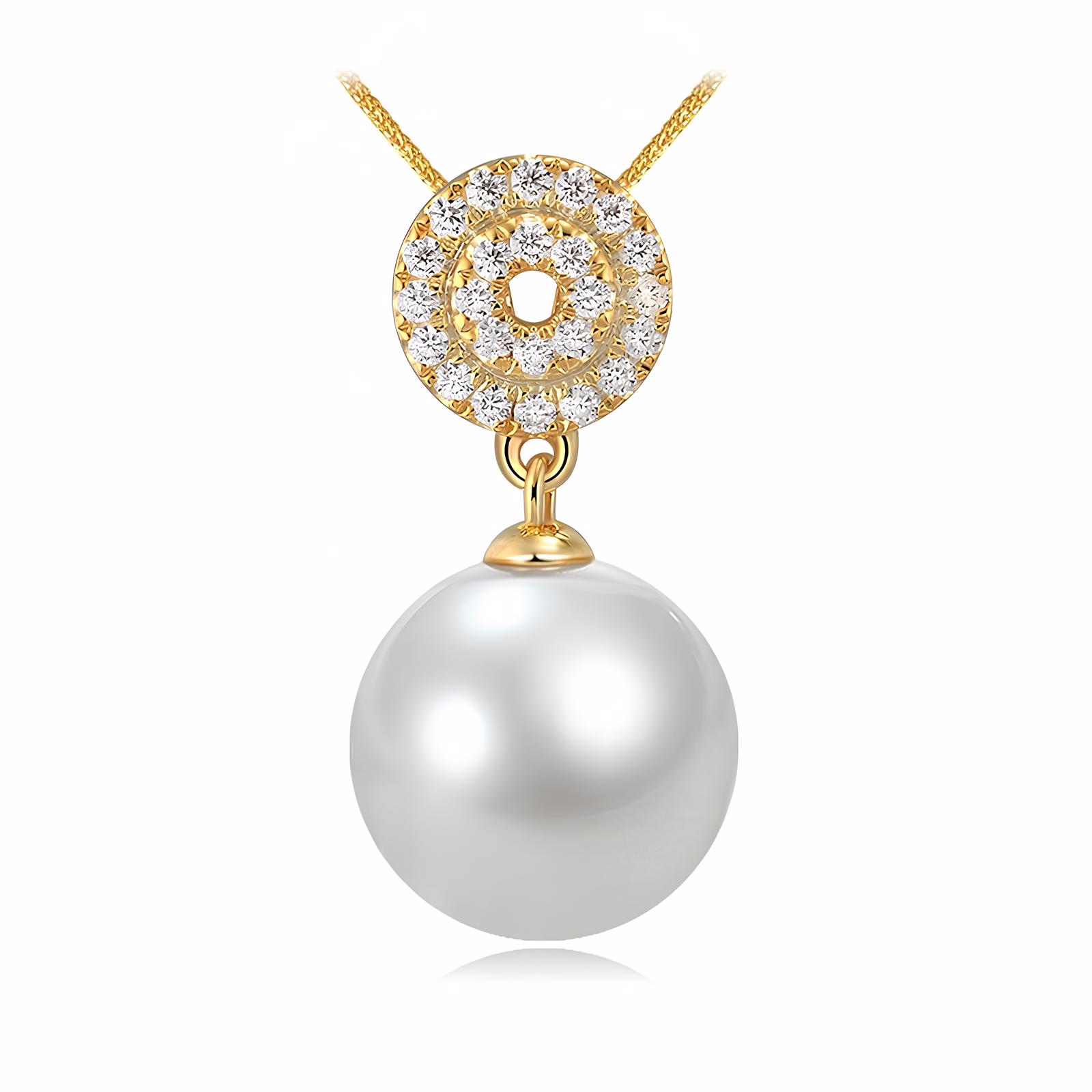 perlen anhänger gold mit diamanten