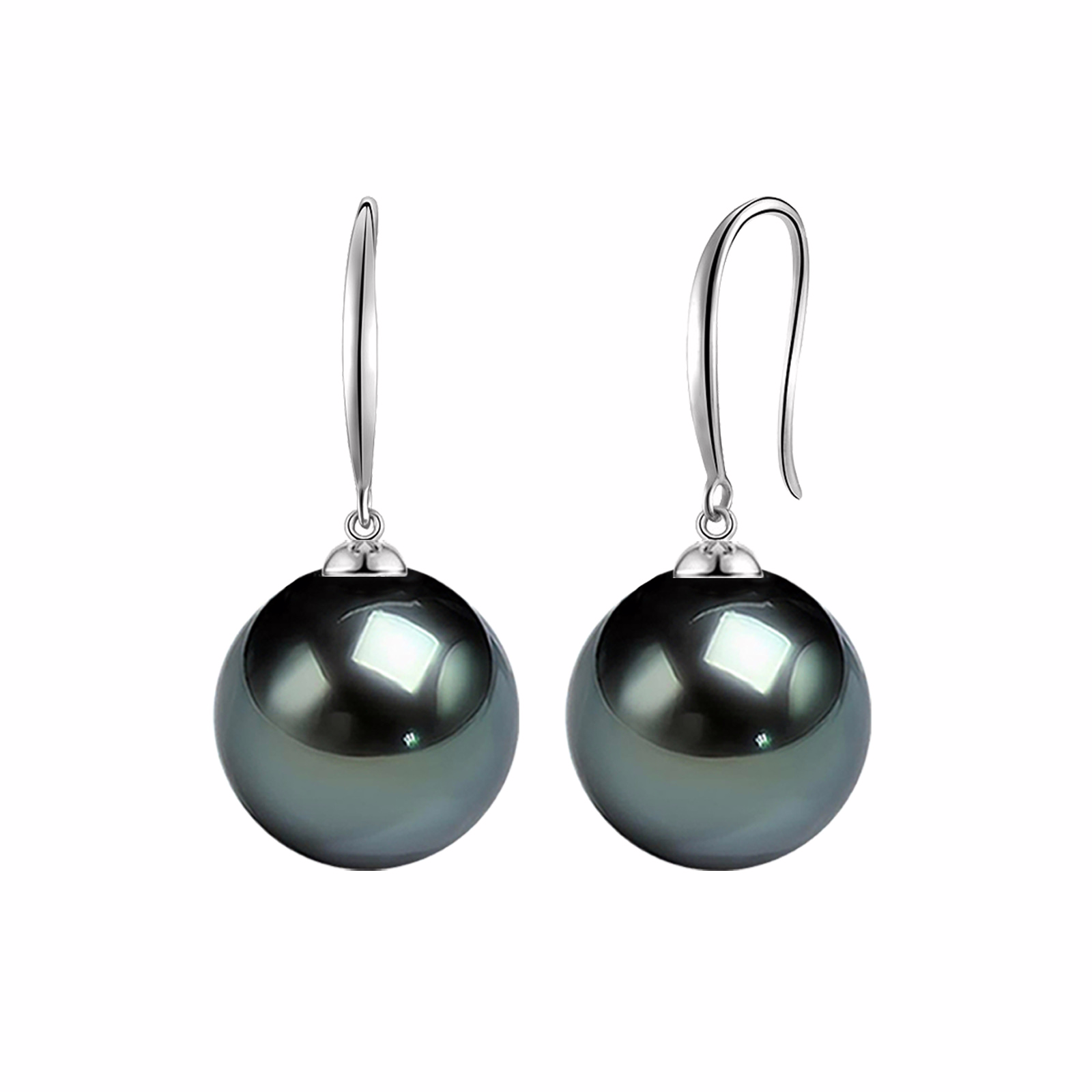 12-13 mm tahiti perlen Ohrhänger weissgold