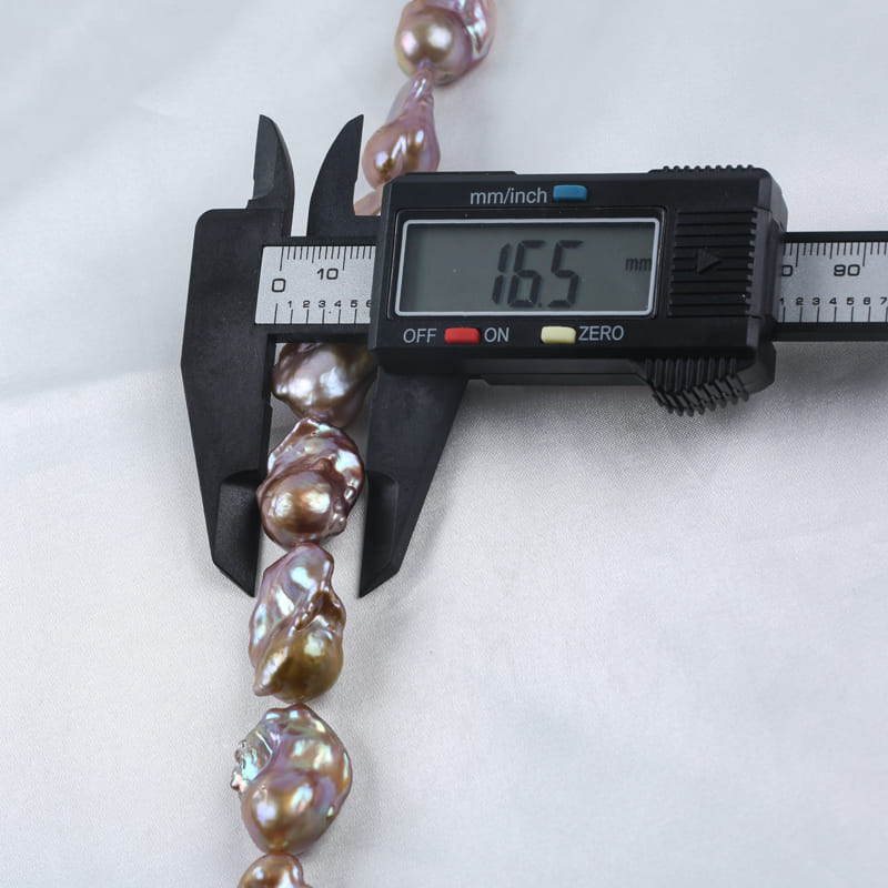 15-18mm Lila Barock Perlen Kette