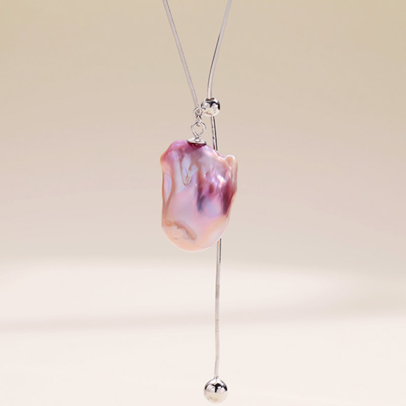 Lange Kette mit Barock Perlen