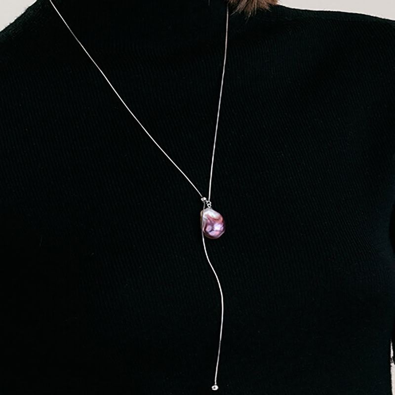 Lange Kette mit Barock Perlen