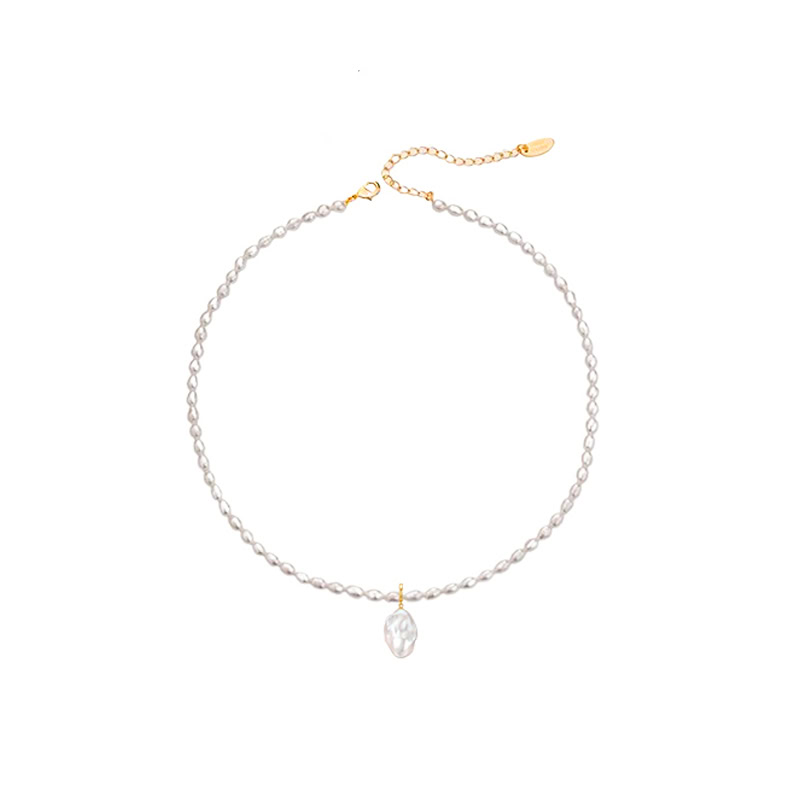 Perlen Kette mit Barockperlen Anhänger