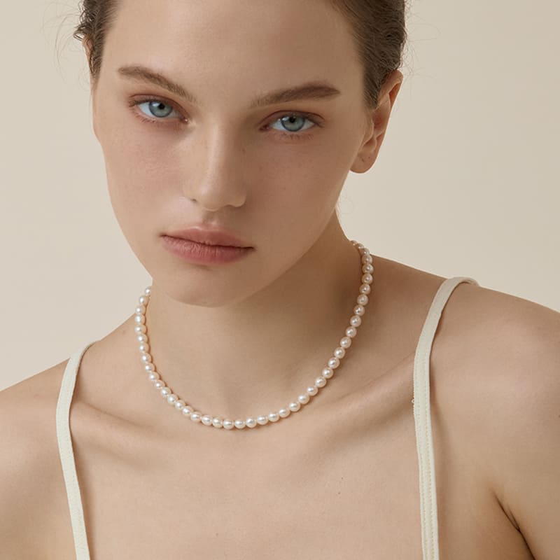 Perlen Kette mit Barockperlen Anhänger
