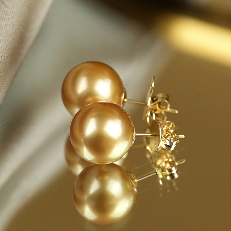 Gold Südsee Perlenohrstecker aus Gelbgold Stecker Gold Südsee Perlenohrstecker aus Gelbgold Stecker