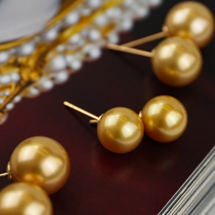 Gold Südsee Perlenohrstecker Gold Südsee Perlenohrstecker